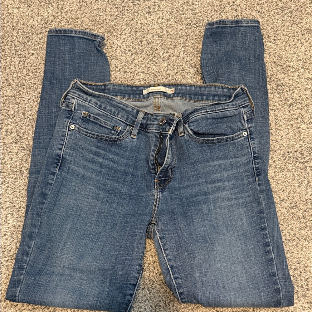 Levi’s 711 Skinny Blue Denim Jeans